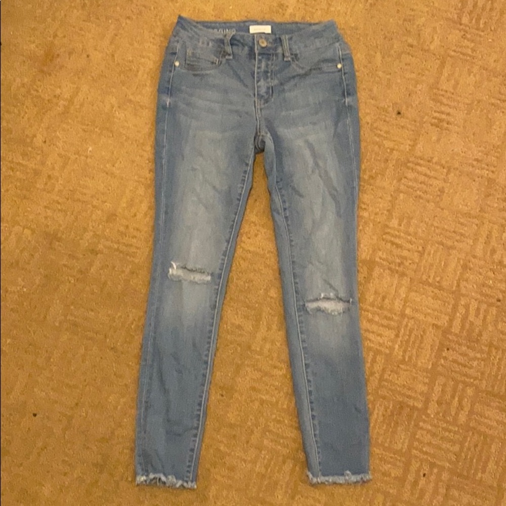 Baby blue jeggings